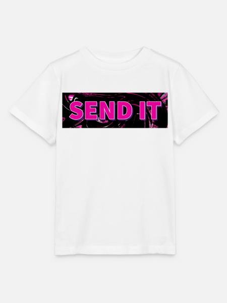 SEND IT Boxlogo - Stanley/Stella Kinder T-Shirt MINI CREATOR - Weiß