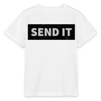 SEND IT Boxlogo - Stanley/Stella Kinder T-Shirt MINI CREATOR  - Weiß - Vorne - Maike (125cm)