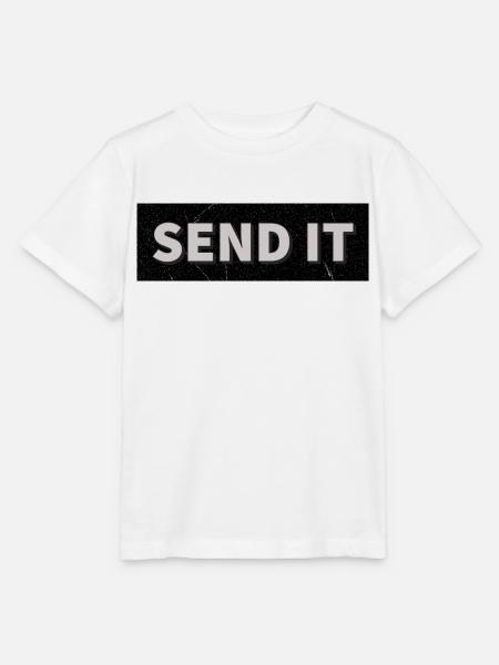 SEND IT Boxlogo - Stanley/Stella Kinder T-Shirt MINI CREATOR - Weiß