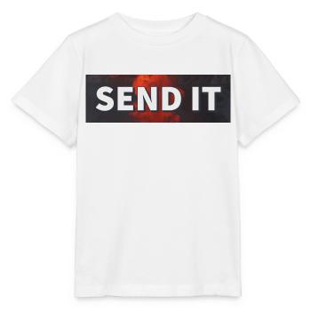 SEND IT Boxlogo - Stanley/Stella Kinder T-Shirt MINI CREATOR  - Weiß - Vorne - Maike (125cm)