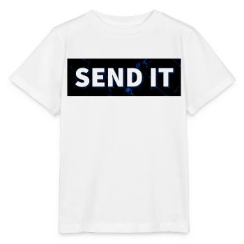 SEND IT Boxlogo - Stanley/Stella Kinder T-Shirt MINI CREATOR  - Weiß - Vorne - Maike (125cm)