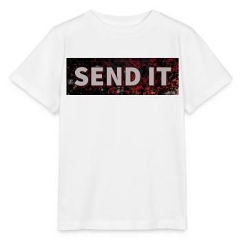 SEND IT Boxlogo - Stanley/Stella Kinder T-Shirt MINI CREATOR  - Weiß - Vorne - Maike (125cm)