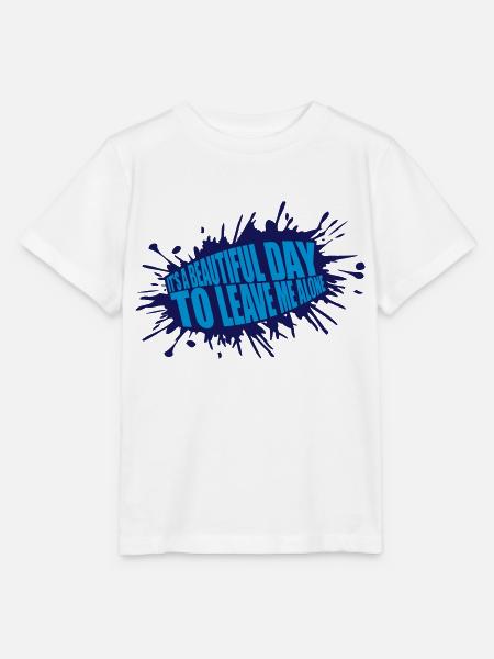 leave me alone day - Stanley/Stella Kinder T-Shirt MINI CREATOR - Weiß