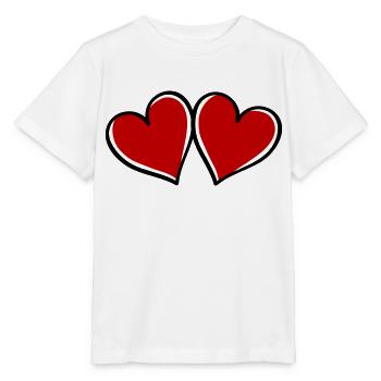 Love Hearts - Stanley/Stella MINI CREATOR Kids’ T-Shirt - white - Front - Maike (125cm)