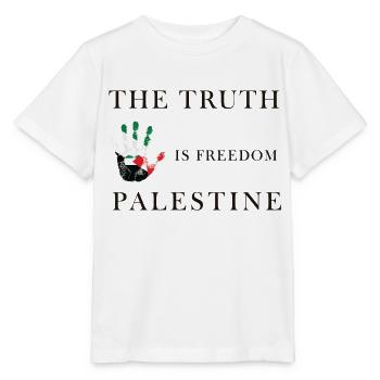 Truth is Freedom - Palestine - Stanley/Stella MINI CREATOR Kids’ T-Shirt - white - Front - Maike (125cm)