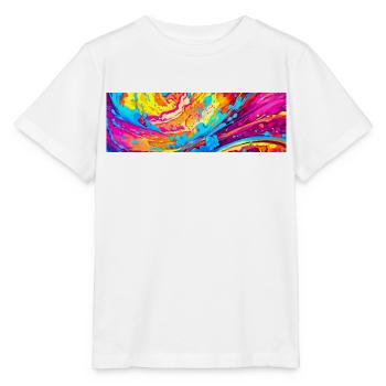 Taches de couleur Éclaboussures de couleur - T-shirt bio MINI CREATOR Stanley/Stella Enfant - blanc - Devant - Maike (125cm)