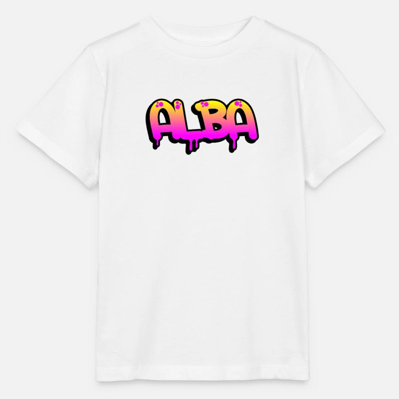 Graffiti name Alba - Stanley/Stella Kinder T-Shirt MINI CREATOR - Weiß