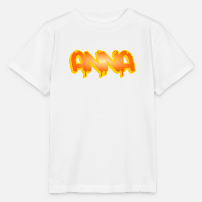 Graffiti Name Anna - Stanley/Stella Kinder T-Shirt MINI CREATOR - Weiß