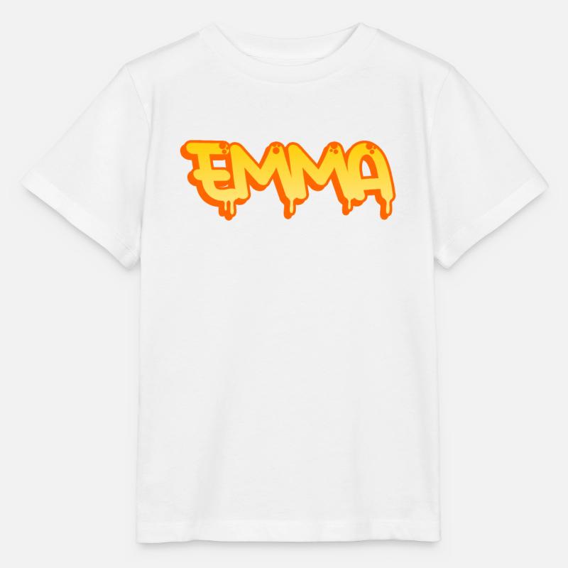 Graffiti Name Emma - Stanley/Stella Kinder T-Shirt MINI CREATOR - Weiß