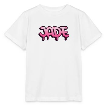 Graffiti Name Jade - Stanley/Stella Kinder T-Shirt MINI CREATOR  - Weiß - Vorne - Maike (125cm)