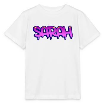 Graffiti Name Sarah - Stanley/Stella MINI CREATOR Kids’ T-Shirt - white - Front - Maike (125cm)