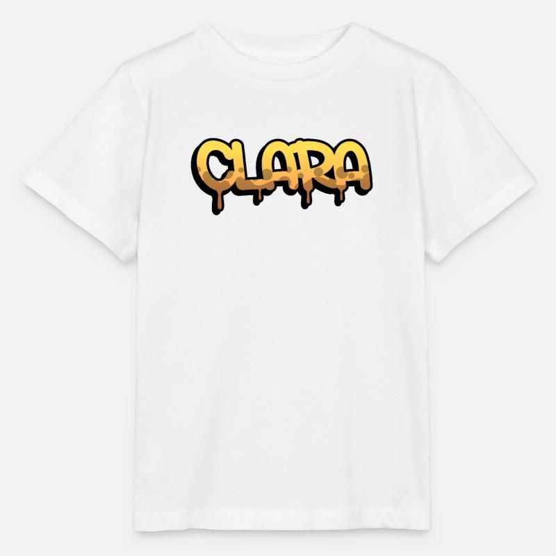 Graffiti-Name Clara - Stanley/Stella Kinder T-Shirt MINI CREATOR - Weiß