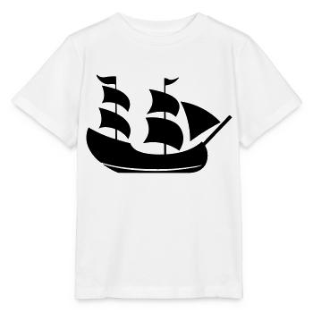 Bateau pirate - T-shirt bio MINI CREATOR Stanley/Stella Enfant - blanc - Devant - Maike (125cm)
