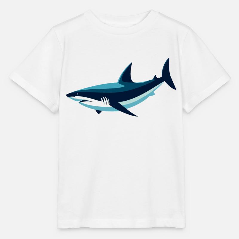 Stilisierter Hai - Stanley/Stella Kinder T-Shirt MINI CREATOR  - Weiß