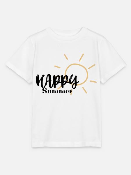 HAPPY SUMMER - Stanley/Stella Kinder T-Shirt MINI CREATOR  - Weiß