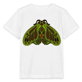 Art Nouveau Inspired Green Moth - Stanley/Stella MINI CREATOR Kids’ T-Shirt - white - Front - Maike (125cm)