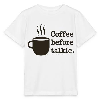 LE CAFÉ AVANT LE TALKIE - T-shirt bio MINI CREATOR Stanley/Stella Enfant - blanc - Devant - Maike (125cm)