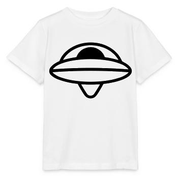 fliegende Untertasse - Stanley/Stella Kinder T-Shirt MINI CREATOR  - Weiß - Vorne - Maike (125cm)