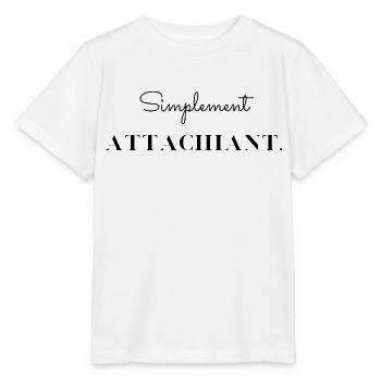 Simplement attachiant - T-shirt bio MINI CREATOR Stanley/Stella Enfant - blanc - Devant - Maike (125cm)