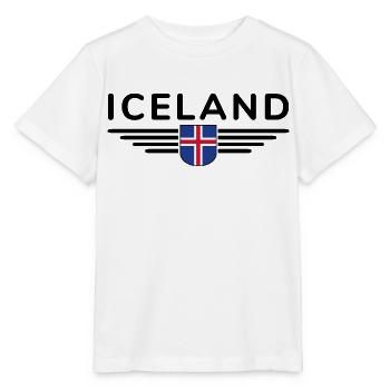 Iceland T-Shirt – Magic of the Northern Lights - Stanley/Stella MINI CREATOR Kids’ T-Shirt - white - Front - Maike (125cm)