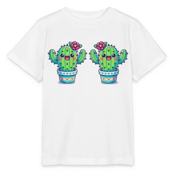 Cactus 2 - Stanley/Stella MINI CREATOR Kids’ T-Shirt - white - Front - Maike (125cm)