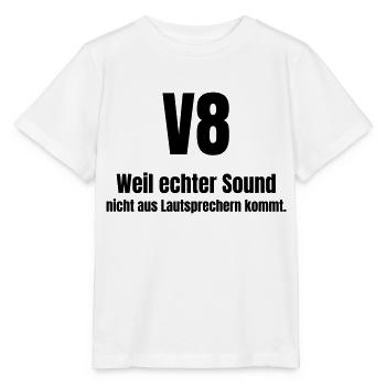 Echter Sound kommt nicht aus Lautsprechern. - Stanley/Stella Kinder T-Shirt MINI CREATOR  - Weiß - Vorne - Maike (125cm)