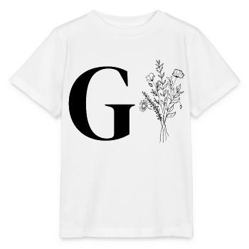 Minimalistische Blumen - Stanley/Stella Kinder T-Shirt MINI CREATOR  - Weiß - Vorne - Maike (125cm)