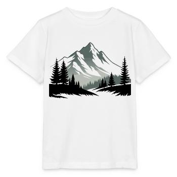 The Alps Mountains in Forest Nature - Stanley/Stella MINI CREATOR Kids’ T-Shirt - white - Front - Maike (125cm)