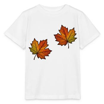 Leaf Autumn Maple Leaf 2 - Stanley/Stella MINI CREATOR Kids’ T-Shirt - white - Front - Maike (125cm)