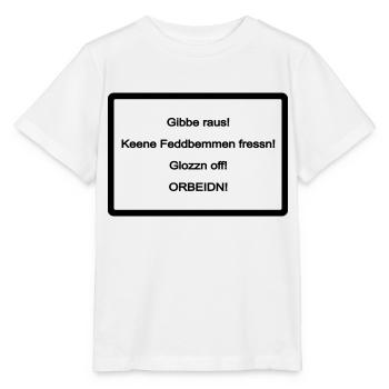 Sachsen Schild - Stanley/Stella Kinder T-Shirt MINI CREATOR  - Weiß - Vorne - Maike (125cm)