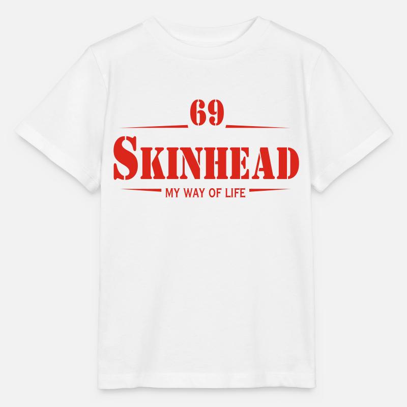 Working Class Skinhead Oi! Antiracist Bootboys My - T-shirt bio MINI CREATOR Stanley/Stella Enfant - blanc