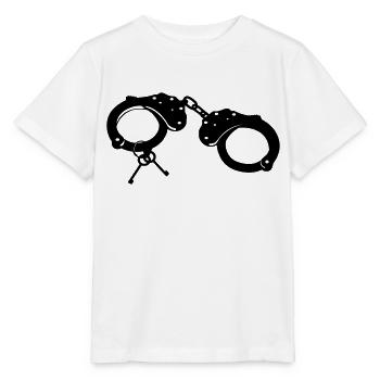 Handschellen - Junggesellenabschied - Stanley/Stella Kinder T-Shirt MINI CREATOR  - Weiß - Vorne - Maike (125cm)