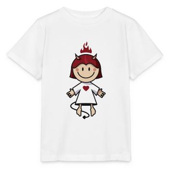 vl038c_teufelchen_4c - Stanley/Stella Kinder T-Shirt MINI CREATOR  - Weiß - Vorne - Maike (125cm)