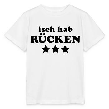 Isch hab Rücken + 3 Sterne 1c / Ich habe Rücken - Stanley/Stella Kinder T-Shirt MINI CREATOR  - Weiß - Vorne - Maike (125cm)