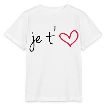 Je t'aime - T-shirt bio MINI CREATOR Stanley/Stella Enfant - blanc - Devant - Maike (125cm)