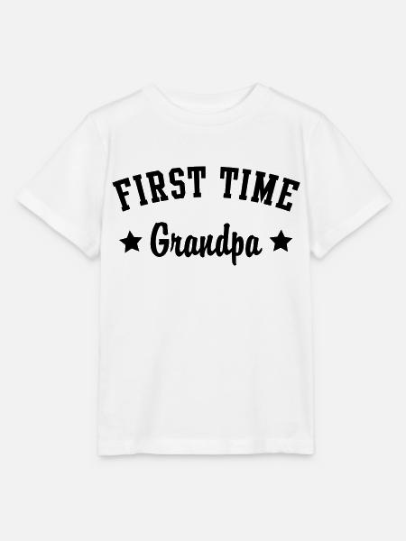 FIRST TIME Grandpa - Stanley/Stella Kinder T-Shirt MINI CREATOR  - Weiß