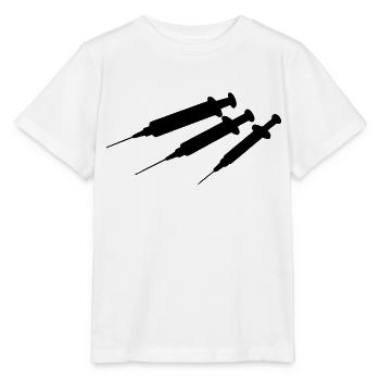 hospital medical syringe syringe - Stanley/Stella MINI CREATOR Kids’ T-Shirt - white - Front - Maike (125cm)