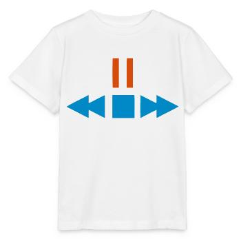 player music pause play - Stanley/Stella MINI CREATOR Kids’ T-Shirt - white - Front - Maike (125cm)