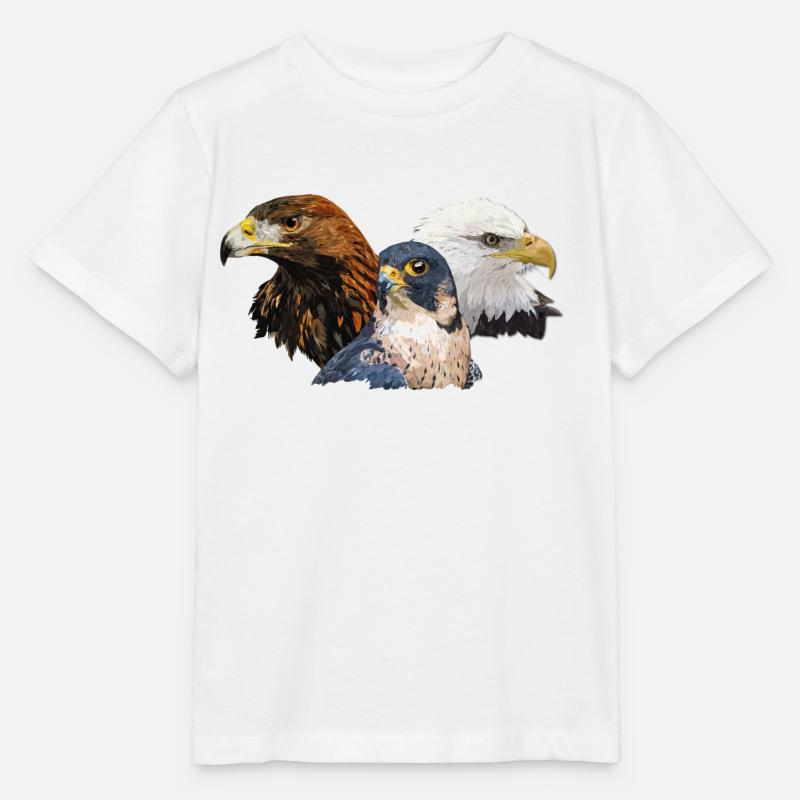 Faucon pèlerin et aigles - T-shirt bio MINI CREATOR Stanley/Stella Enfant - blanc