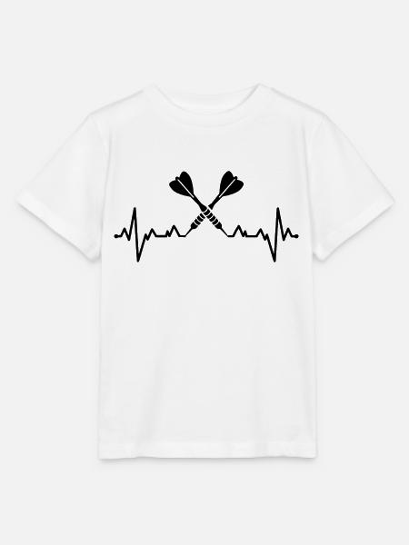 Darts EKG Herzschlag Puls Dartspieler Dartpfeil - Stanley/Stella Kinder T-Shirt MINI CREATOR  - Weiß