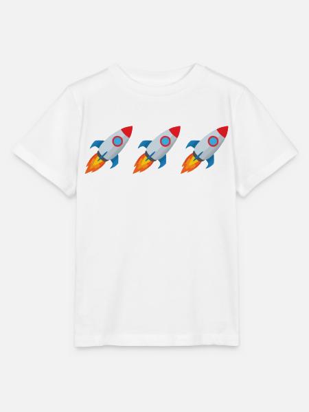 Raketen-Emoji - Stanley/Stella Kinder T-Shirt MINI CREATOR - Weiß