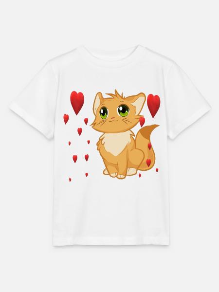 süsse Katze - Stanley/Stella Kinder T-Shirt MINI CREATOR - Weiß
