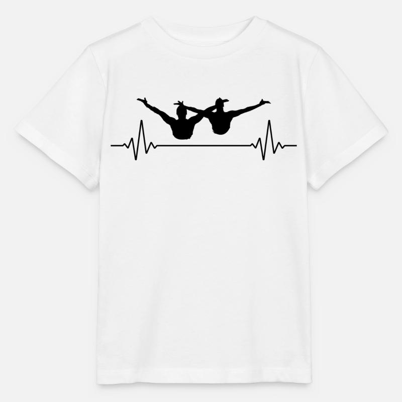 Synchro Schwimmen Synchronschwimmen Herzschlag - Stanley/Stella Kinder T-Shirt MINI CREATOR  - Weiß