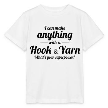 Crochet Crochet Crocheter Drôle - T-shirt bio MINI CREATOR Stanley/Stella Enfant - blanc - Devant - Maike (125cm)