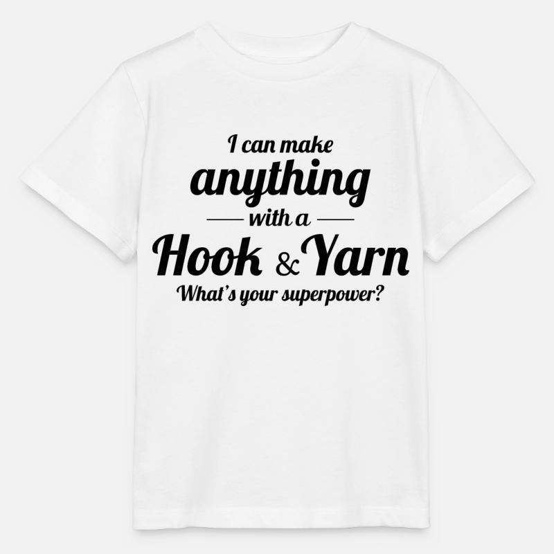 Crochet Crochet Crocheter Drôle - T-shirt bio MINI CREATOR Stanley/Stella Enfant - blanc