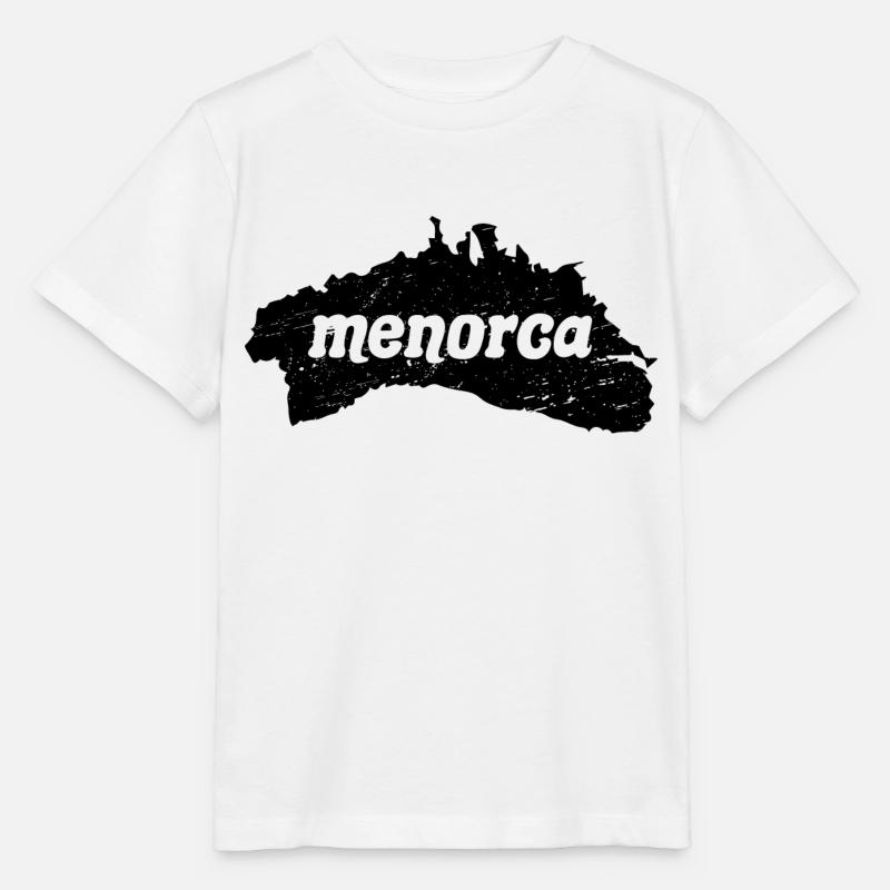 Menorca Silhouette T-Shirt avec lettrage - T-shirt bio MINI CREATOR Stanley/Stella Enfant - blanc