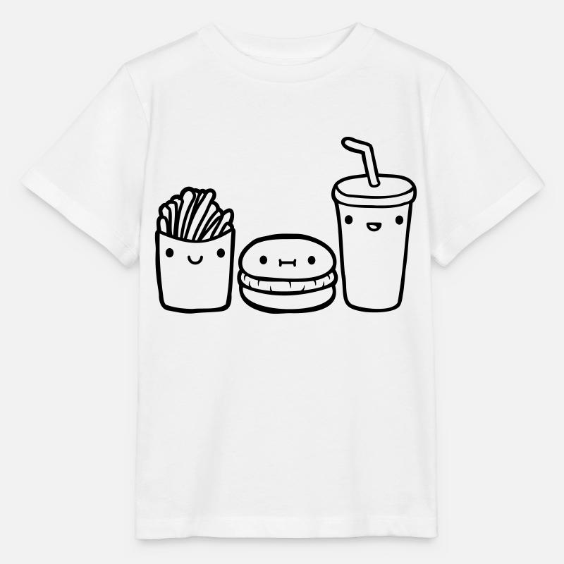 Team Fast Food - Stanley/Stella Kinder T-Shirt MINI CREATOR - Weiß