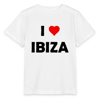 J’adore Ibiza - Espagne - Espagne - Îles Baléares - T-shirt bio MINI CREATOR Stanley/Stella Enfant - blanc - Devant - Maike (125cm)