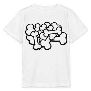Cartoon großer Knochen Haufen - Stanley/Stella Kinder T-Shirt MINI CREATOR  - Weiß - Vorne - Maike (125cm)