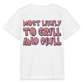 Most likely to Grill and Chill - Stanley/Stella MINI CREATOR Kids’ T-Shirt - white - Front - Maike (125cm)